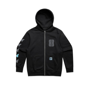 The Blue Butterfly Zip-Up Hoodie
